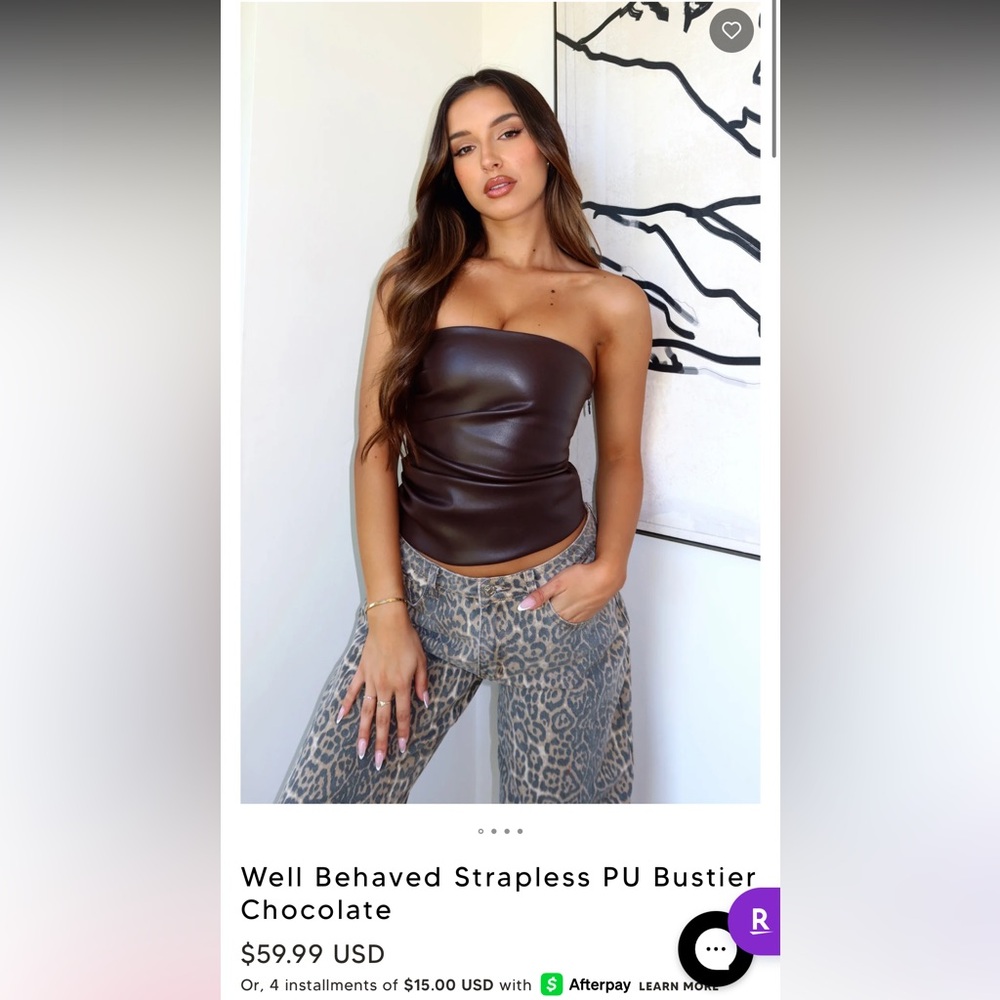 Strapless Black Bustier Top
